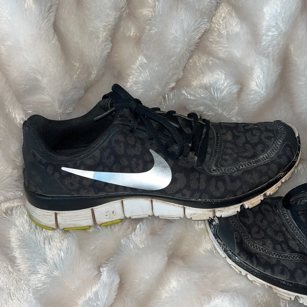 Nike Free 5.0 Black Cheetah Leopard Print